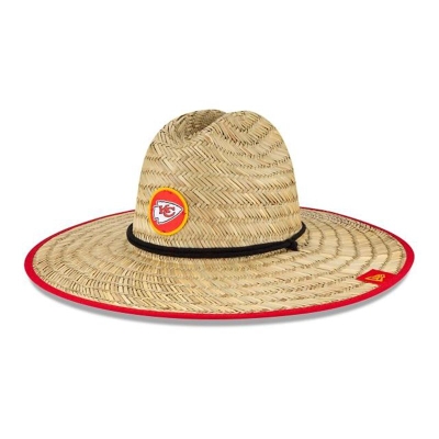 Red Kansas City Chiefs Hat - New Era NFL Official NFL Training Straw Hat USA5968401